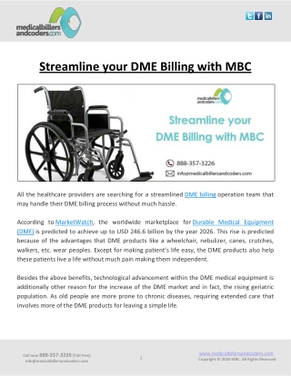 Streamline your DME Billing with MBC
