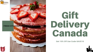 Fresh Strawberry Cake Delivery in Canada with Free-Shipping