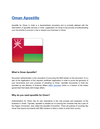 Oman Apostille