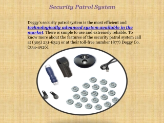 Security Patrol System