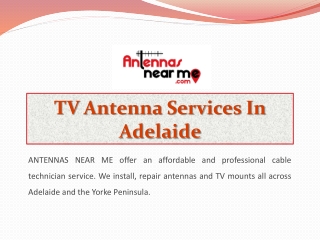 TV Antenna Services In Adelaide - ANTENNAS NEAR ME