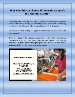 Do you know that finding the right manufacturer can really mean to your success?