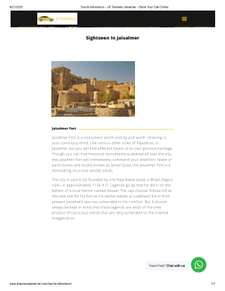 JK Taxiwala offers  Adventure Ride in Jaisalmer