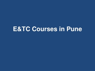E&TC Courses in Pune