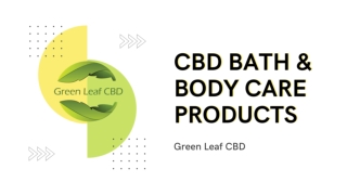 Selection of CBD Natural Bath & Body Care Products