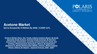 Acetone Market Size Worth $6.19 Billion By 2026 | CAGR: 4.6%