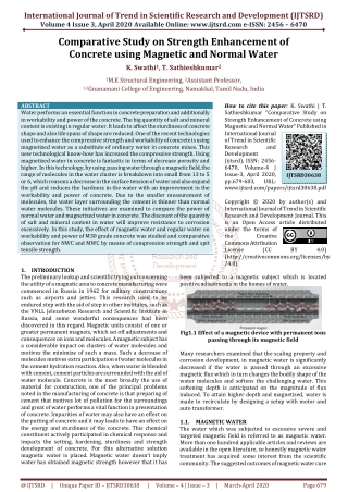 Comparative Study on Strength Enhancement of Concrete using Magnetic and Normal Water