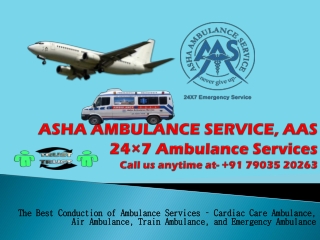 Choose Step by Step ICU Cardiac Care Ambulance Service in Patna | ASHA