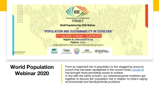 World Population Webinar 2020