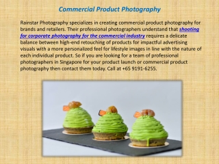 Commercial Product Photography