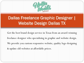 Dallas Freelance Graphic Designer | Website Design Dallas TX