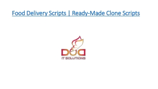 Food Delivery Scripts | Ready-Made Clone Scripts