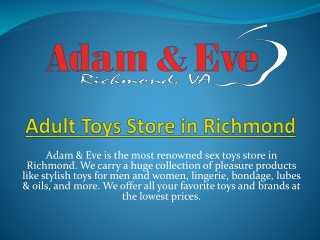 Adult Novelties Store in Richmond