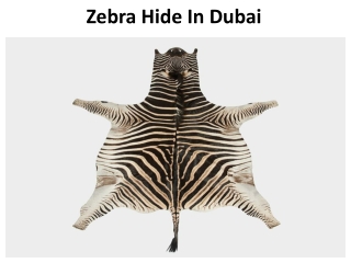 Zebra Hide In Dubai