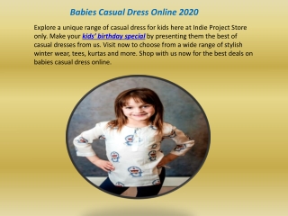 Babies Casual Dress Online 2020