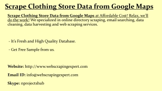 Community Groups Data Scraping from Google Maps