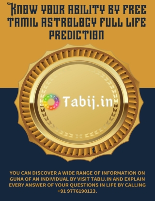 Know your ability by free Tamil astrology full life prediction