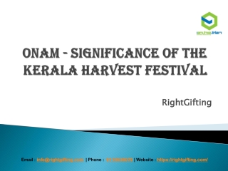 Onam - Significance of the Kerala harvest festival