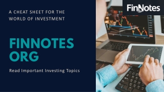 Finnotes Org A Cheat Sheet For The World Of Investment