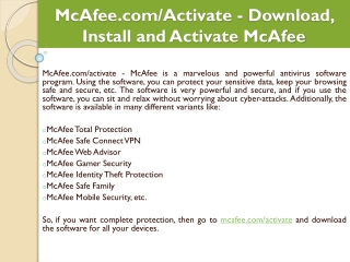 mcafee.com/activate