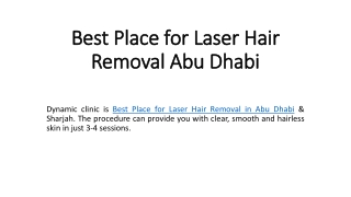 Best Place for Laser Hair Removal Abu Dhabi