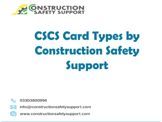 Types of CSCS Card by Construction safety Support