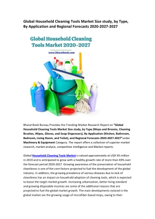 Global Household Cleaning Tool Market Research Report Forecast to 2020-2027