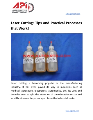 Laser Cutting: Tips and Practical Processes that Work!