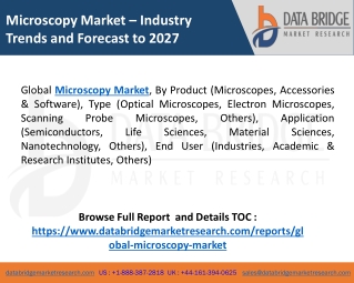 Market News: Microscopy market size, Industry  Share, trends by 2020-2027