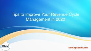 Tips to Improve Your Revenue Cycle Management in 2020