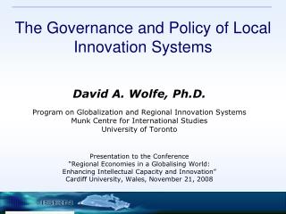 The Governance and Policy of Local Innovation Systems