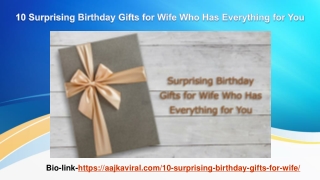 Surprising Birthday Gifts for Wife