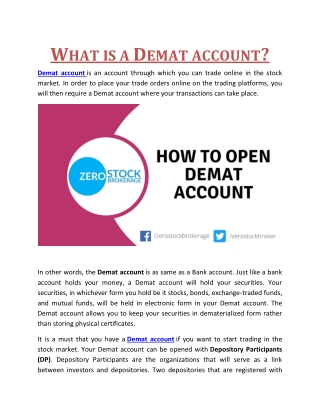 Demat Account - What is Demat Account, Basics & How it Works