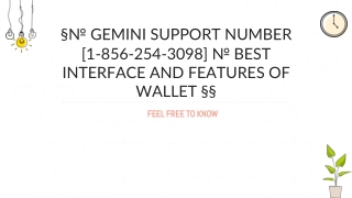 §№ Gemini Support Number [1-856-254-3098] № Best Interface and Features of wallet §§