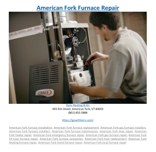 American Fork Furnace Repair