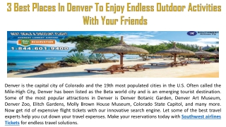 3 Best Places In Denver To Enjoy Endless Outdoor Activities With Your Friends