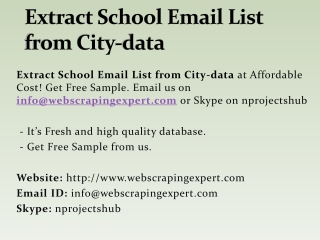 Extract School Email List from City-data