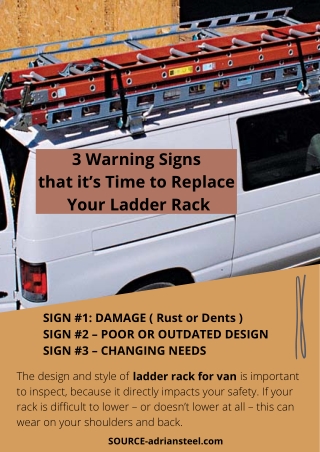 3 Warning Signs that it’s Time to Replace Your Ladder Rack