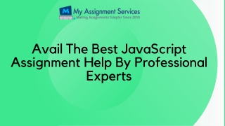 Avail The Best JavaScript Assignment Help By Professional Experts
