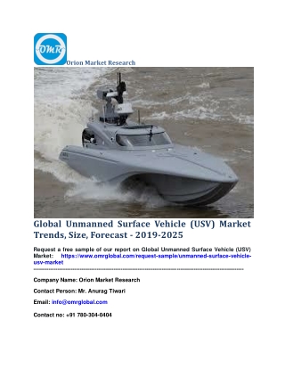 Global Unmanned Surface Vehicle (USV) Market Trends, Size, Forecast - 2019-2025