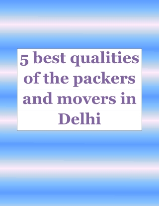 A top class moving company with convenient services