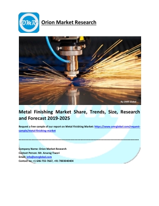 Metal Finishing Market Size, Share, Trends, Analysis and Forecast 2019-2025