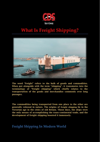 What Is Freight Shipping?