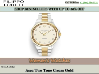 Women's Watches | Asea Two Tone Cream Gold