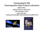 Oceanography 569 Oceanographic Data Analysis Laboratory