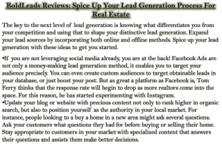 BoldLeads Reviews: Spice Up Your Lead Generation Process For Real Estate