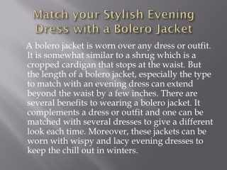 Plus Size Bolero Jackets For Evening Dresses