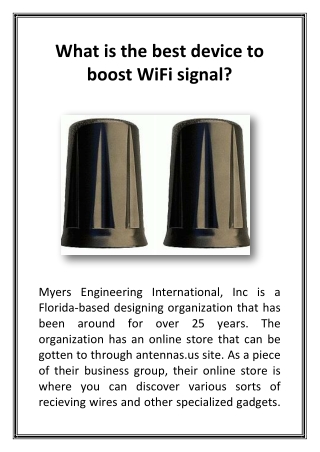 What is the best device to boost WiFi signal?