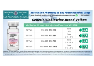 vinblastine velban 10 mg Injection Vial | #GenuineDrugs123