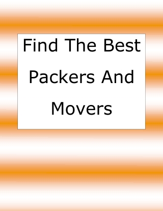 Best packers and movers in Bangalore